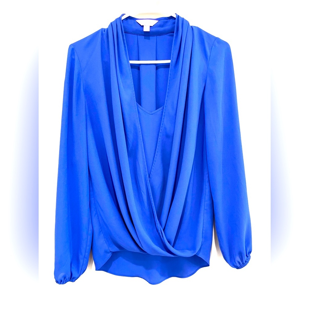 Lilly Pulitzer Women’s Myah Top Size XS Royal Purple Blue Surplice Blouse
